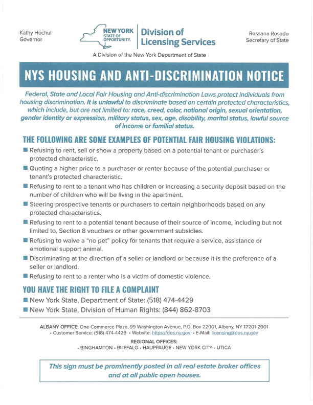 Fair Housing Disclosure